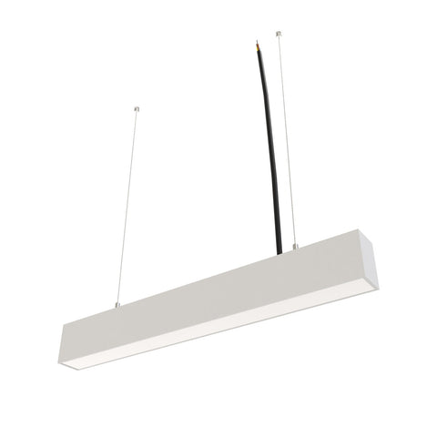 2FT (60cm) LED Linear Light – CCT Selectable, Surface or Suspended Mount, White Finish