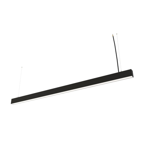 6FT (180cm) LED Linear Light, Surface or Suspended Mount, Black Finish