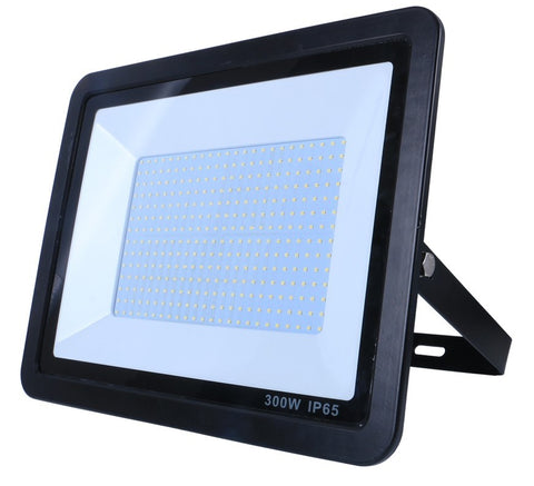 300W LED Floodlight with Photocell – Black Outdoor Security Light, IP65 Rated