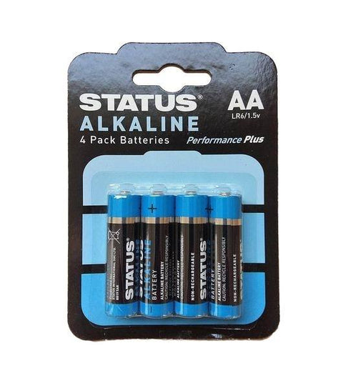 Status, Pack of 4 AA Alkaline Batteries