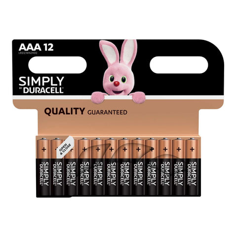 S5939 Duracell AAA Simply - Pack of 12