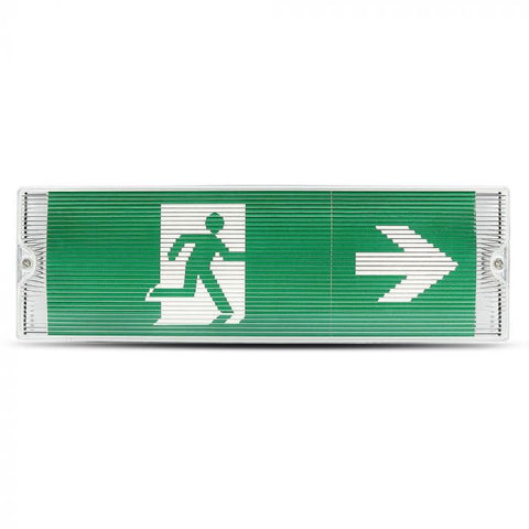 ExitGuardian - LED Exit Signage - Exit sign with arrow right label on a white background