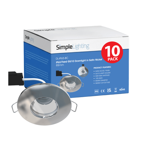 Pack of 10 IP65 Fixed Downlights