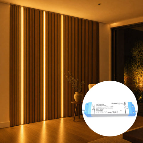 3 × 2.4m acoustic slat wall lighting kit with driver
