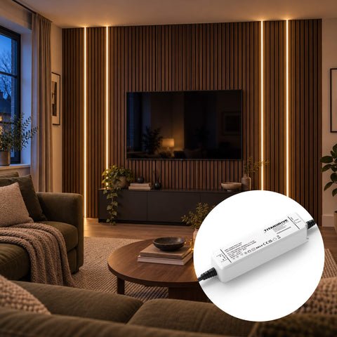 4 × 2.4m acoustic slat wall lighting kit with driver