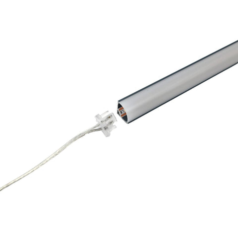 Simple Lighting - Lighteez 2m Corner LED Profile - The profile edge with visible LED strip inside, and the connector cable beside it.