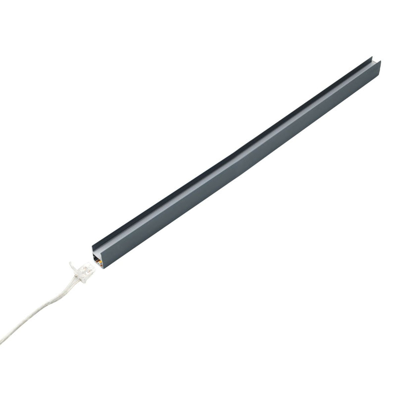 Simple Lighting - Lighteez 2m Glass LED Profile - The entire length of the LED glass profile with a white connector.