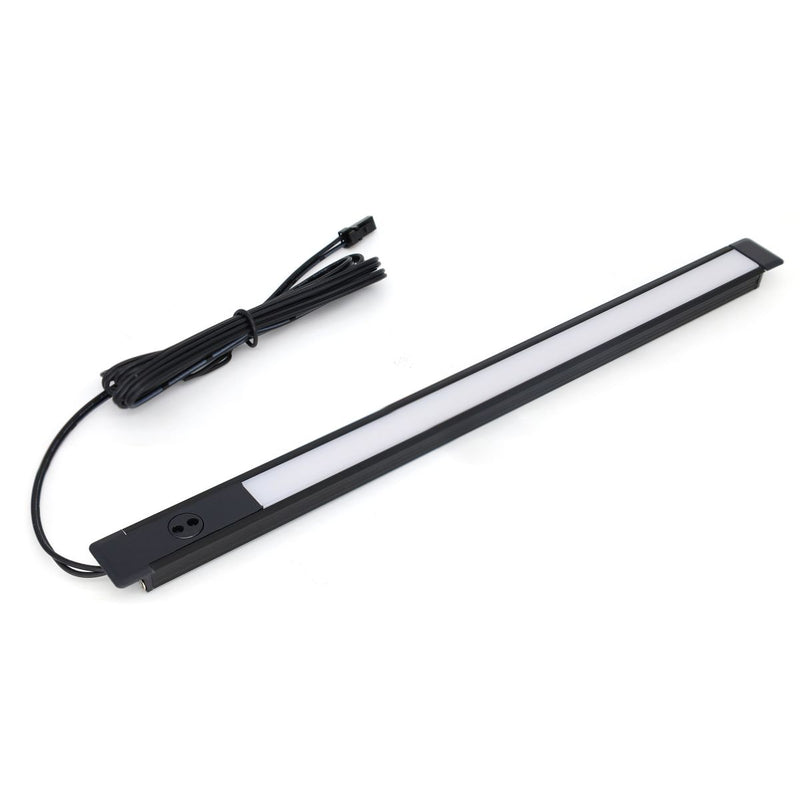 Simple Lighting - Lighteez 2m Recessed LED Profile - The profile with an attached sensor and cable on a white surface