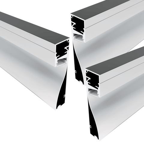 Simple Lighting - PRO-SKIRT-S-2M - Pack of 3 silver finish skirting aluminium LED profiles