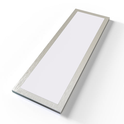 Magnetic frame under cabinet light with elegant silver finish and 300x100mm dimension.
