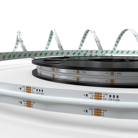 close up of a RGB LED tape light without light