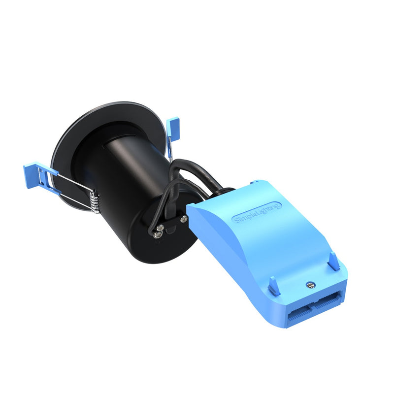 Black IP20 Tilt Downlight - Back