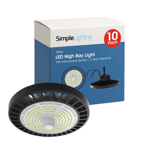 multi-pack of 10 LED high bay light on white background
