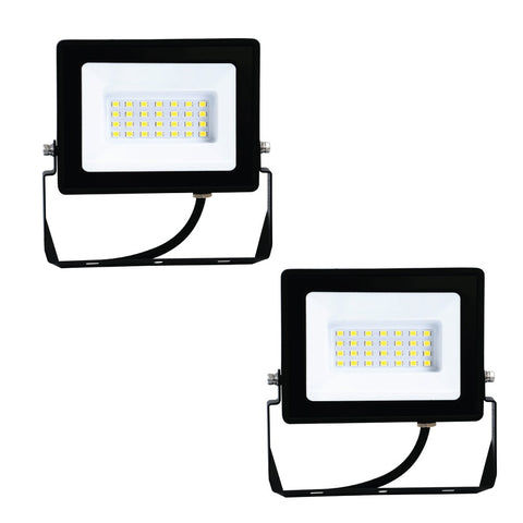 Pack of 2 Eco 30W Flood LED Outdoor Lights – 6500K Cool White