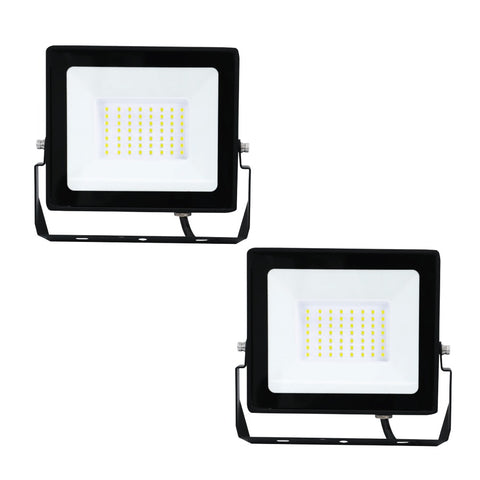 Pack of 2 Eco 50W Flood LED Outdoor Lights – 6500K Cool White