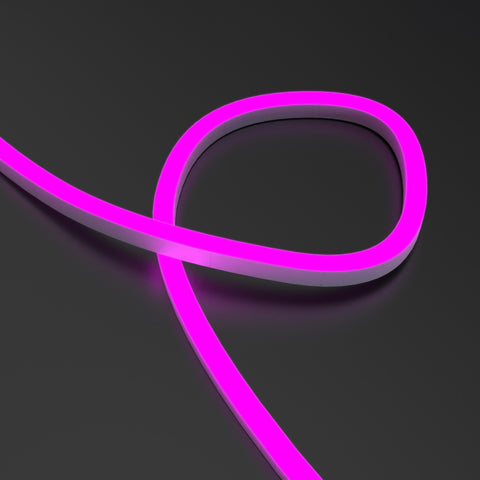 RGB neon flex side bending - pink looped close up shot