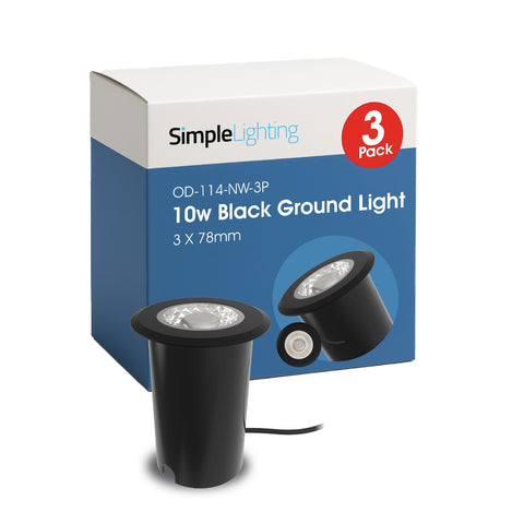 3 X 78mm, 10w Black Ground Light