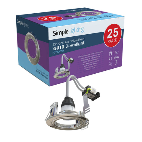 pack of 25 chrome downlight