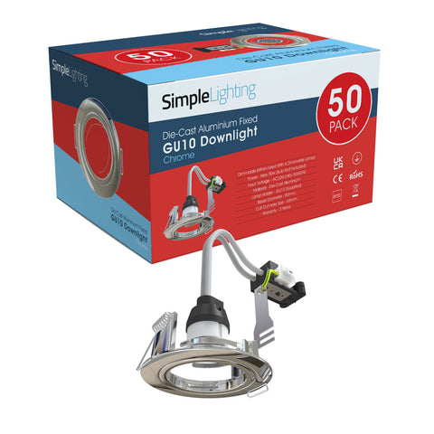 pack of 50 chrome downlight