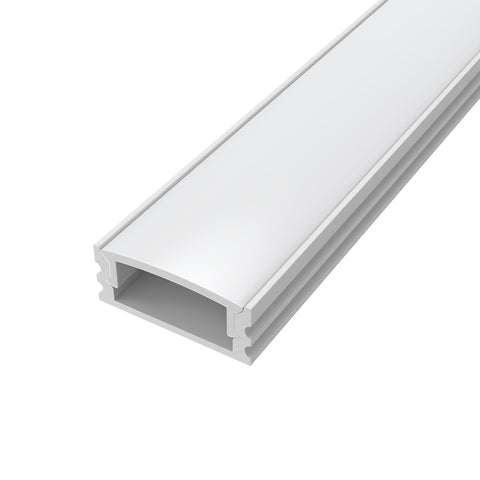 White LED Profile - 2m long with frosted cover