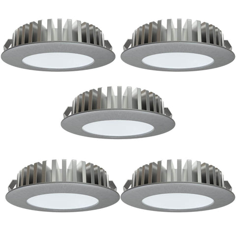 Pack of 5 - High Brightness, Recessed LED Under Cabinet Lights & 15w Driver
