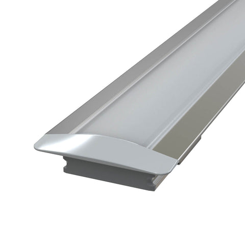 2m Long, Shallow 7mm Recessed LED Aluminium Profile