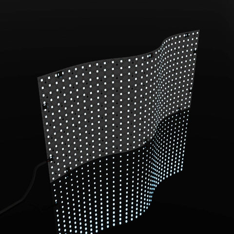 side shot of an LED sheet with cool white light