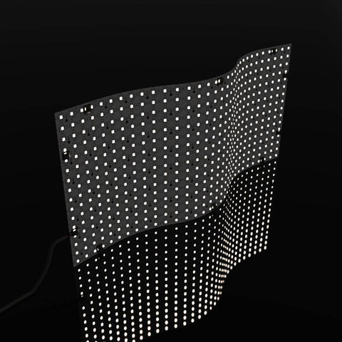 side of an LED sheet with natural white light