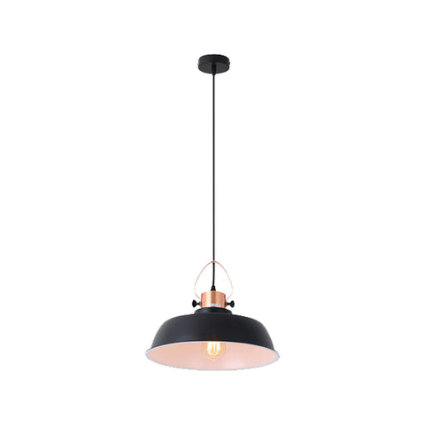 Industrial Dome Black Pendant Lights
