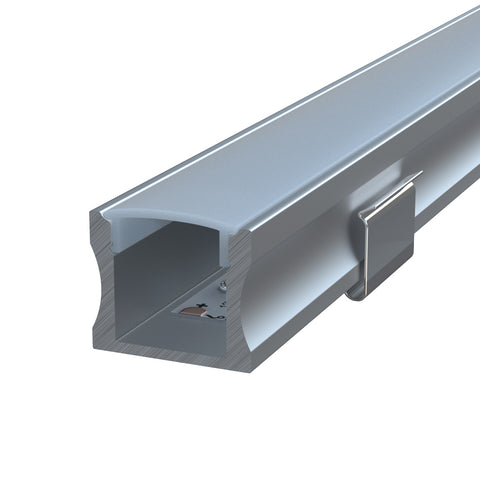 2m Long, Surface Mounted Aluminium LED Profile, 15mm Deep