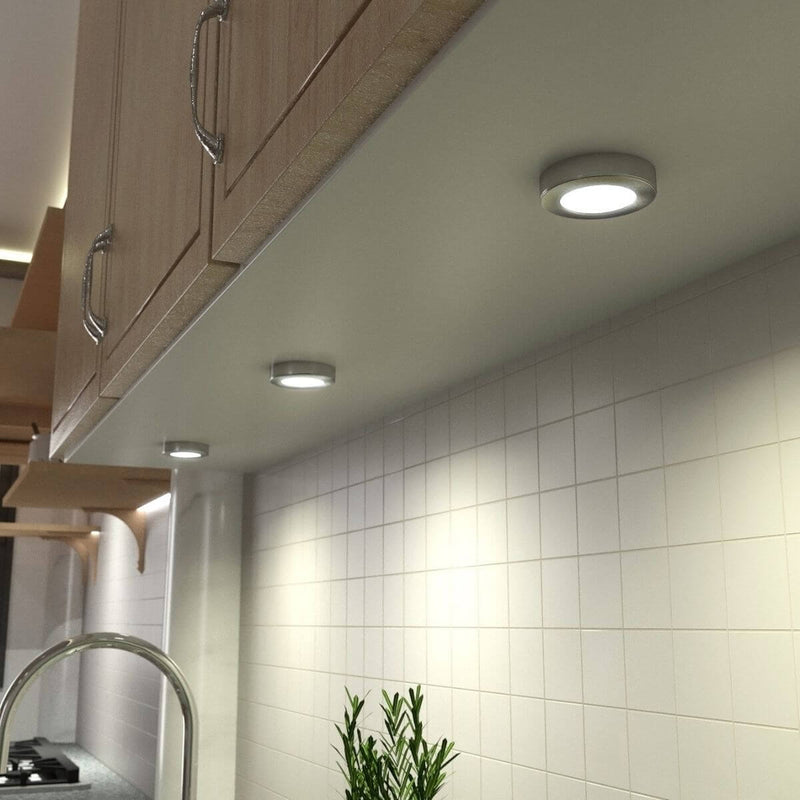 Pack of 5 - No Dot Design - Surface Mounted LED Under Cabinet Light - Ultra-High Brightness & 15w Driver