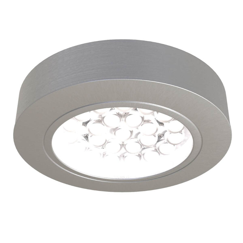 Round LED under cabinet light with cool white light