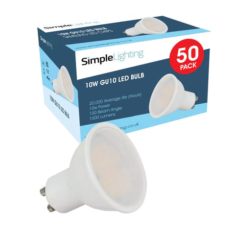 pack of 50 non-dimmable GU10 bulbs