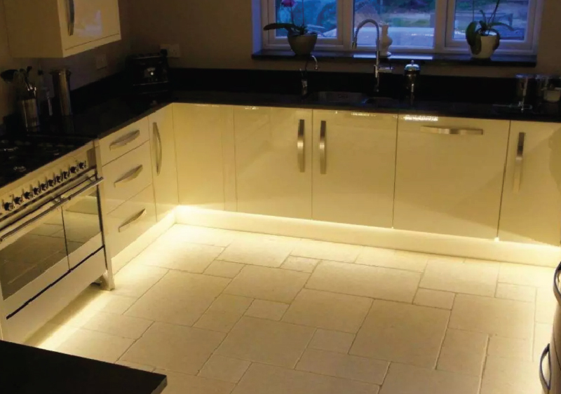 Plinth Lights using LED Tapes for Kitchen Cabinets