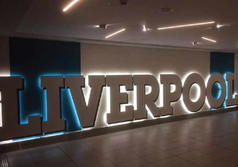 Liverpool sign decorated by LED Tapes