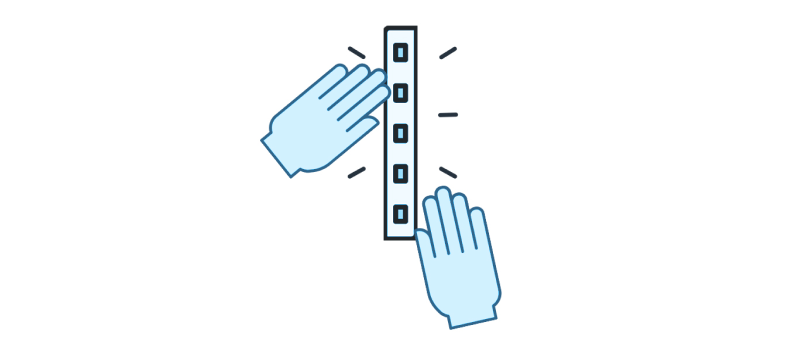 attaching LED strips icon