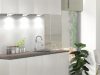 Beautiful White Kitchen with Simple Lighting's Under Cabinet Lighting