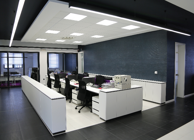 LED Panel Lights in an Office