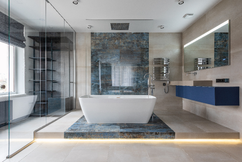 Beautiful Bath with LED Bathroom Mirror