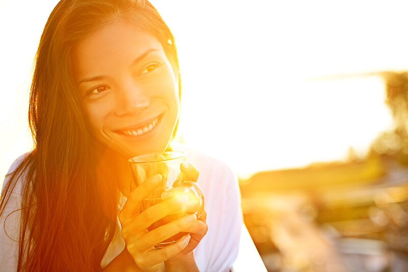 Girl smiling brightly