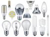 various led light bulbs and halogen/cfl bulbs