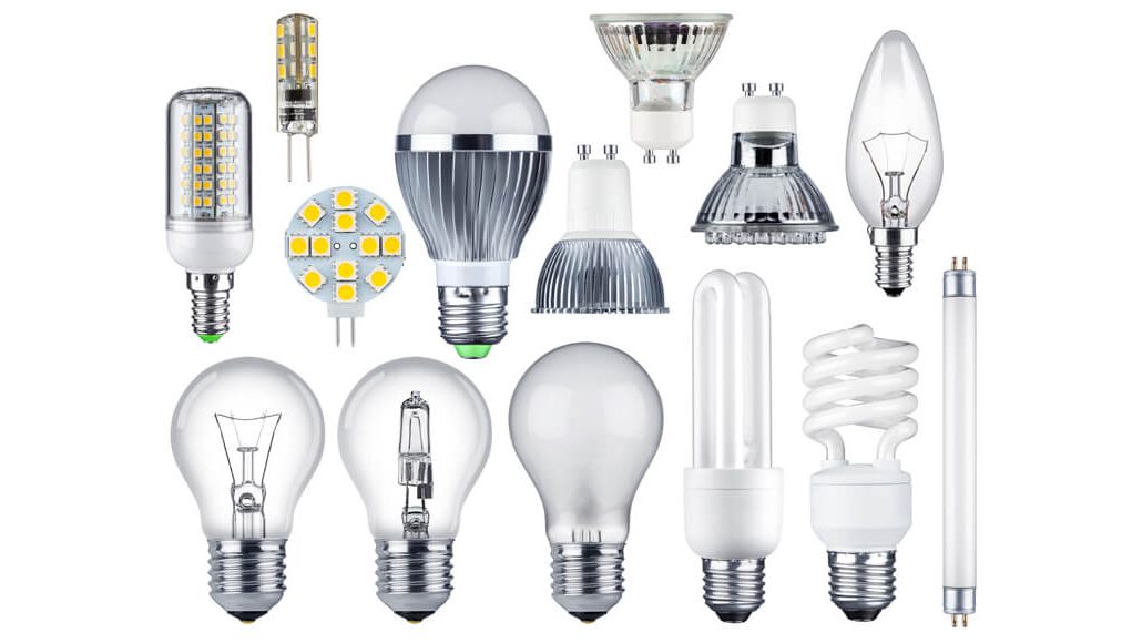 various led light bulbs and halogen/cfl bulbs
