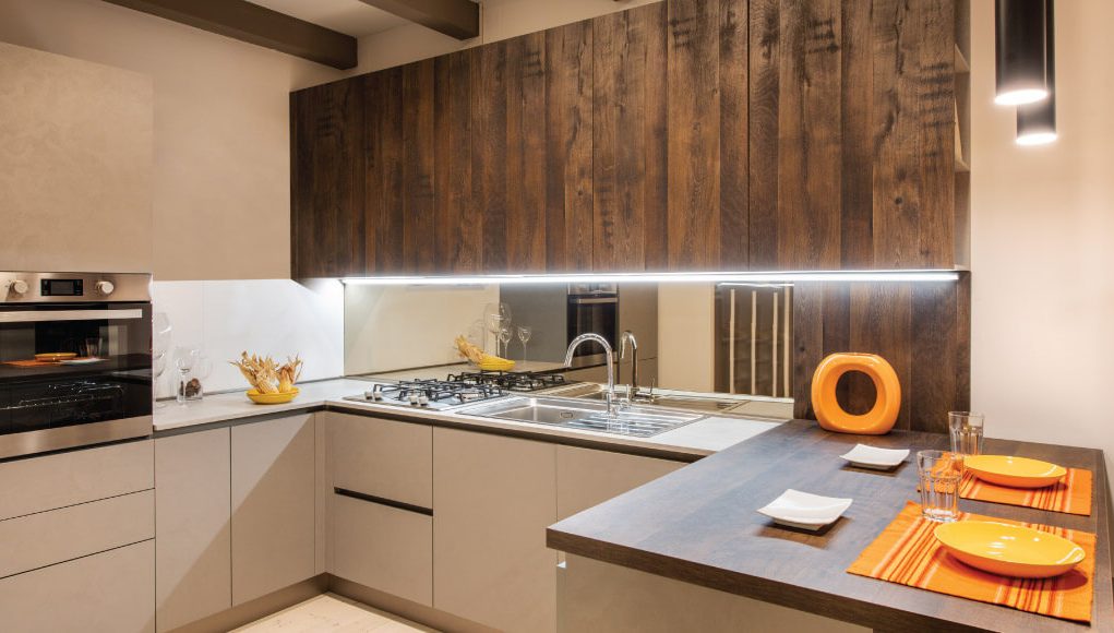 kitchen with under cabinet lights