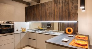 kitchen with under cabinet lights