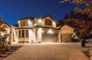 house with wall lights