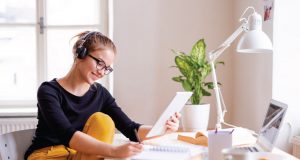 girl studying