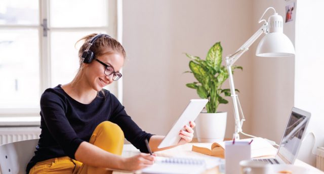 girl studying
