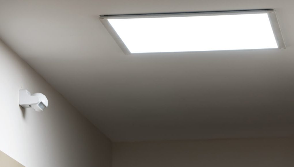 panel light with a light sensor