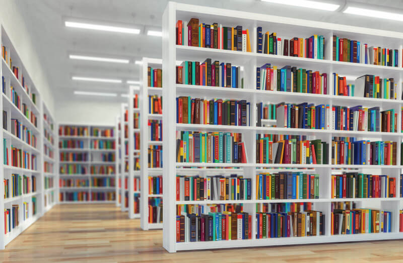 room filled with shelves of books