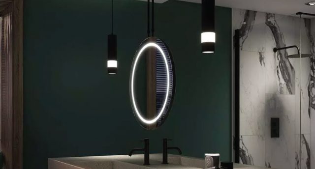 round LED mirror